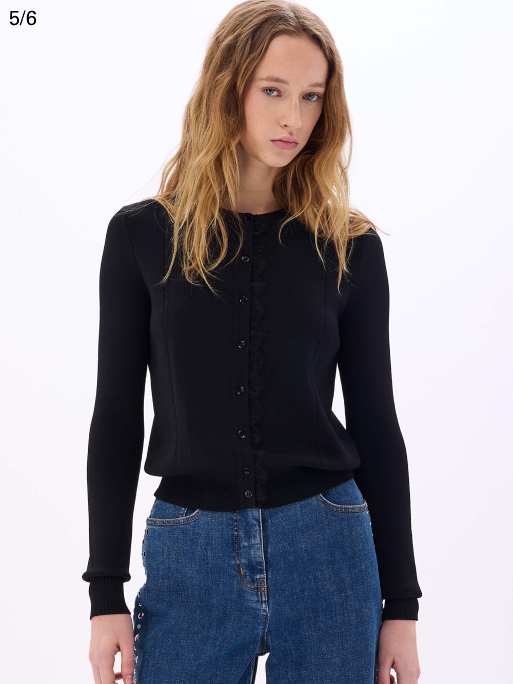 SONIA RYKIEL PARIS  -  Lace-Trim Cardigan